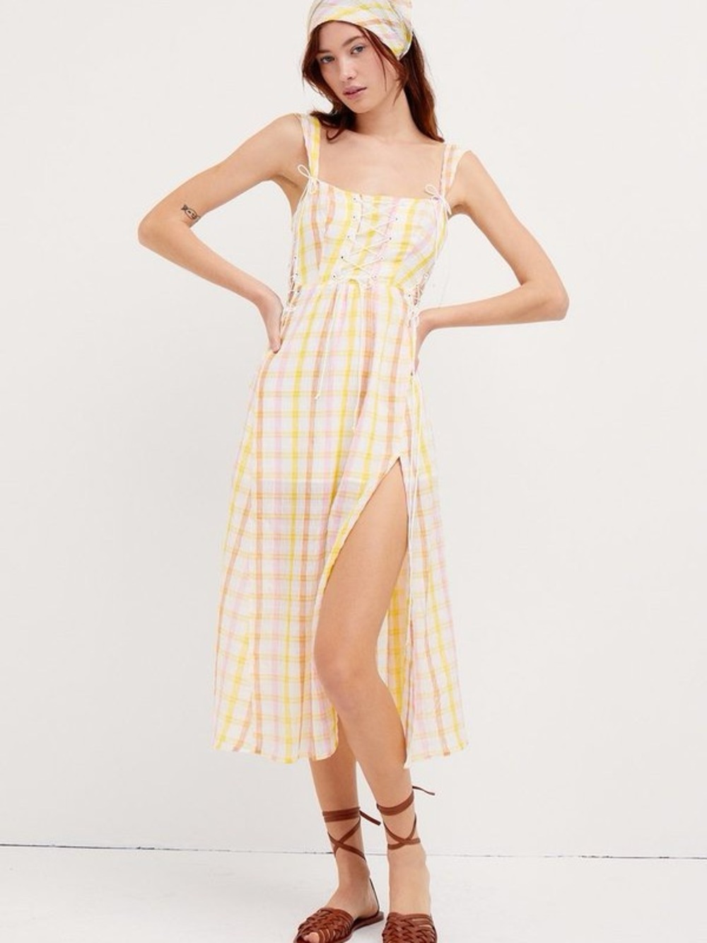 For Love & Lemons Rue Midi Dress Large